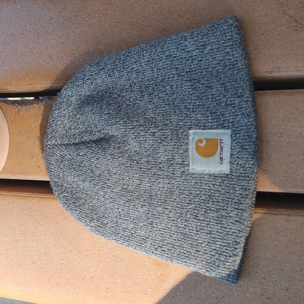 Carhartt Logo Patch Knit 100% Acrylic Beanie Hat OSFA